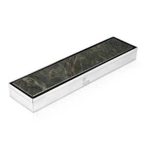 Tile-Insert 304-SS (18"x 4") Shower Drain Channel with Advanced Cockroach Trap - Side Hole
