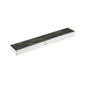 Tile-Insert 304-SS (24"x 4") Shower Drain Channel with Advanced Cockroach Trap - Side Hole